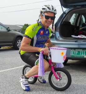 rider on kid's bike